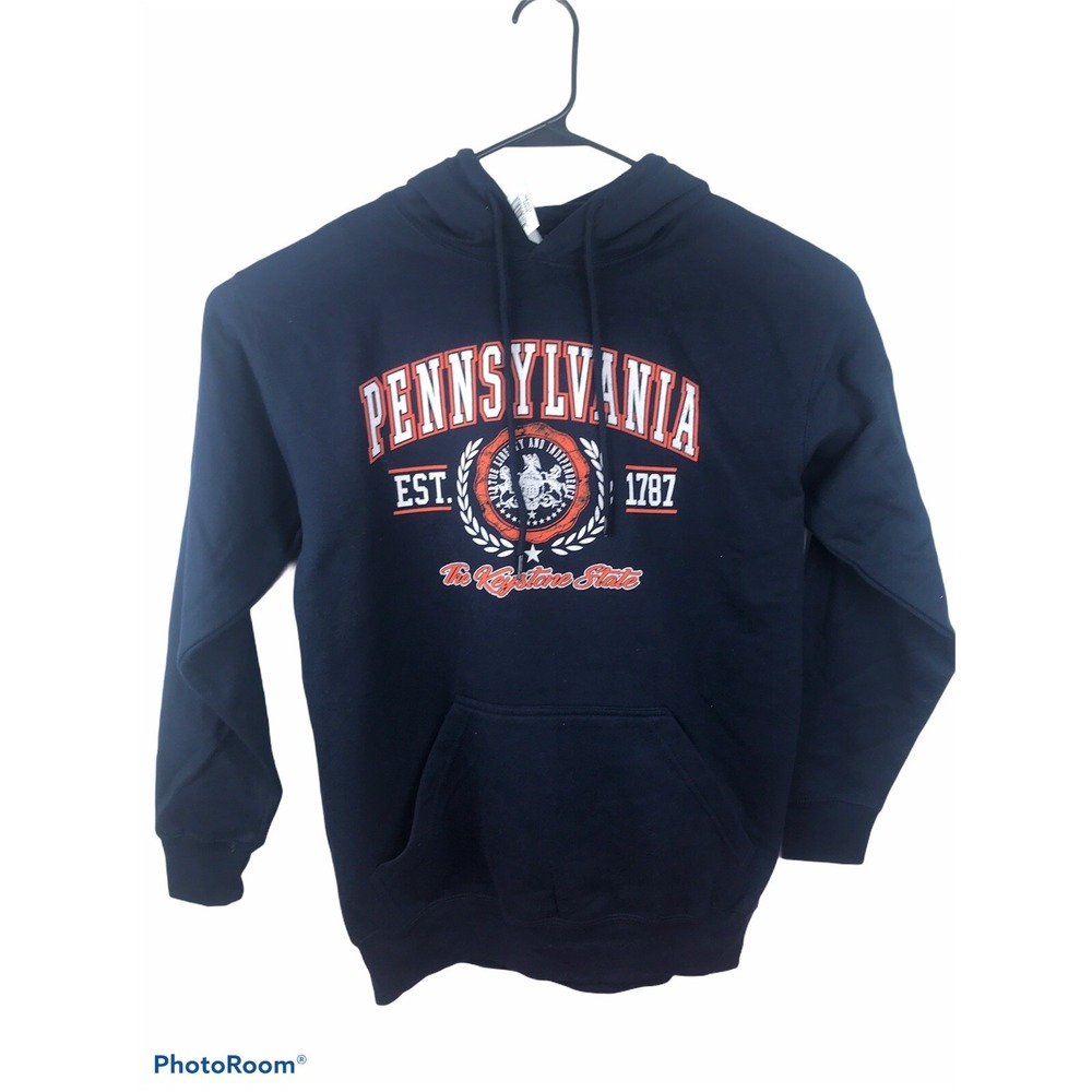 NWT Point Sportswear Mens Small Pennsylvania Long Sleeve Hoodie
